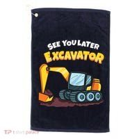 See You Later Excavator Heavy Equipment Digging Dozer Boy Golf Towel thumb 0