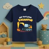 See You Later Excavator Heavy Equipment Digging Dozer Boy Toddler T-Shirt thumb 3