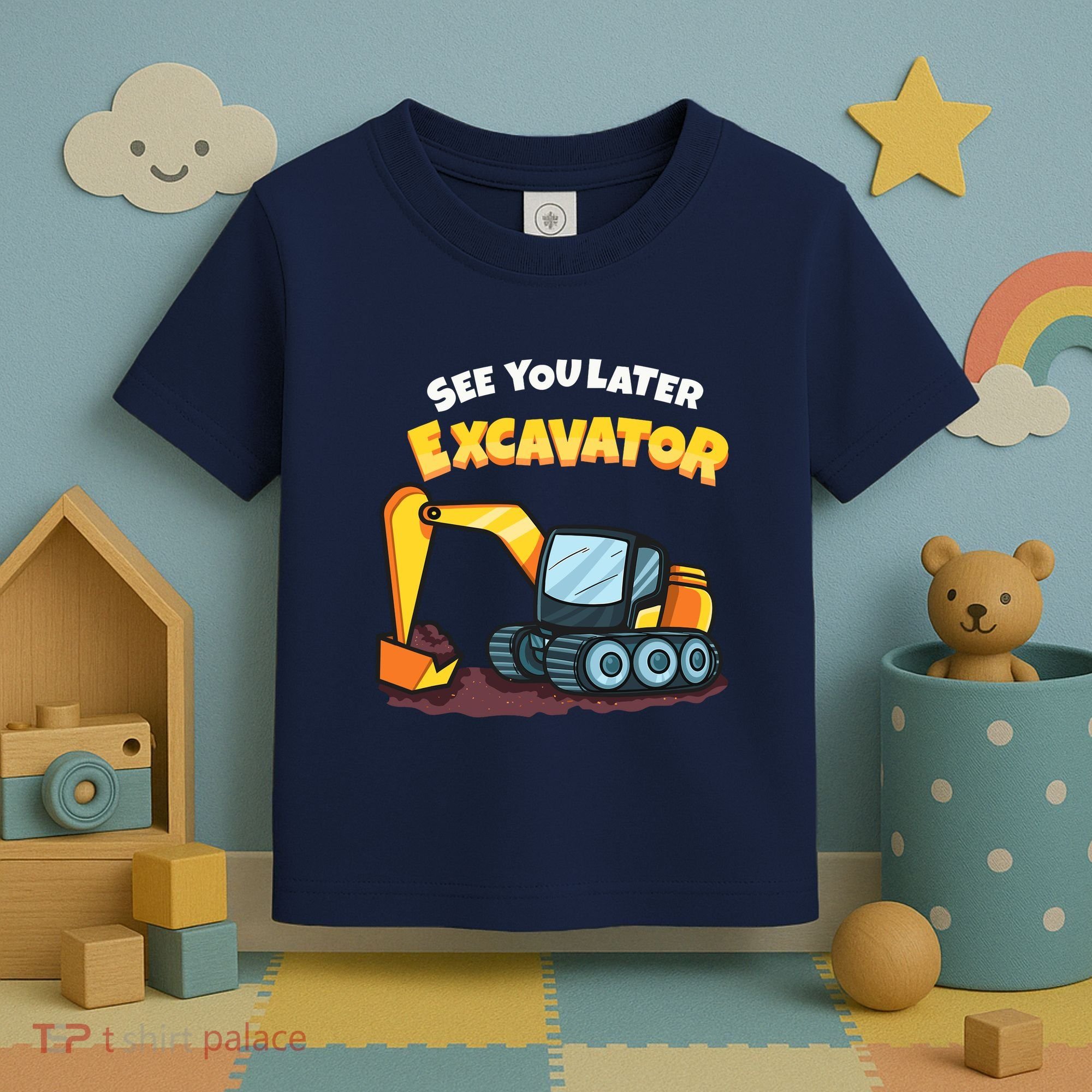 See You Later Excavator Heavy Equipment Digging Dozer Boy Toddler T-Shirt