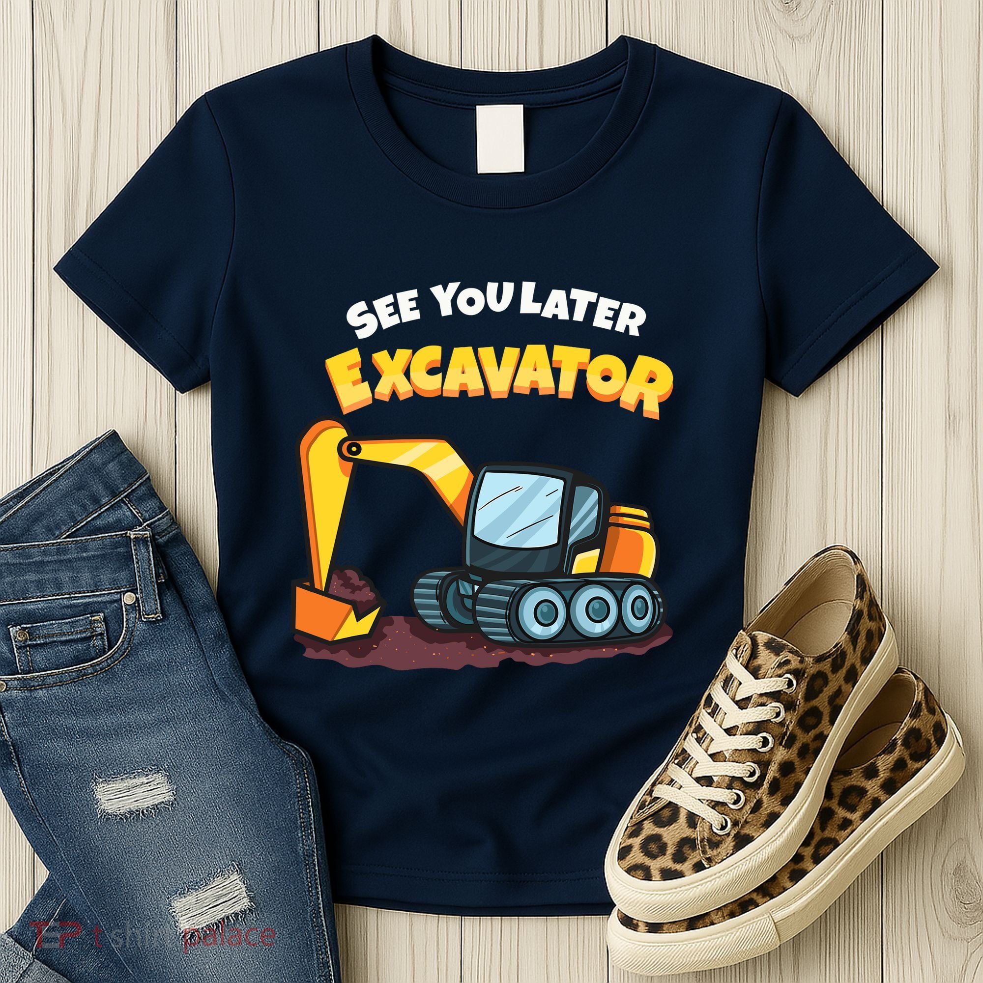 See You Later Excavator Heavy Equipment Digging Dozer Boy Women's T-Shirt