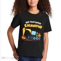 See You Later Excavator Heavy Equipment Digging Dozer Boy Kids T-Shirt thumb 2