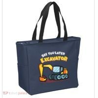 See You Later Excavator Heavy Equipment Digging Dozer Boy Tote Bag thumb 2