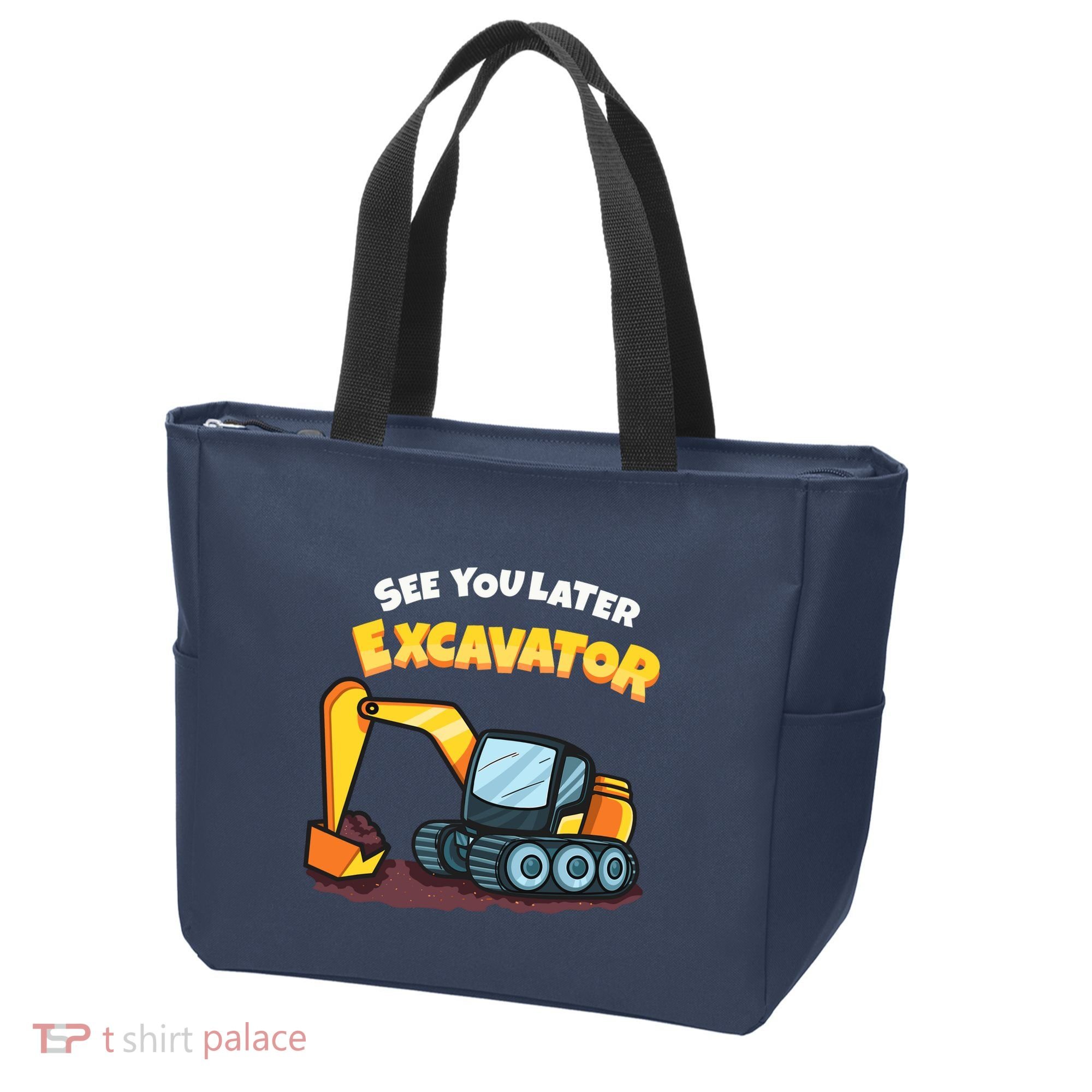 See You Later Excavator Heavy Equipment Digging Dozer Boy Tote Bag