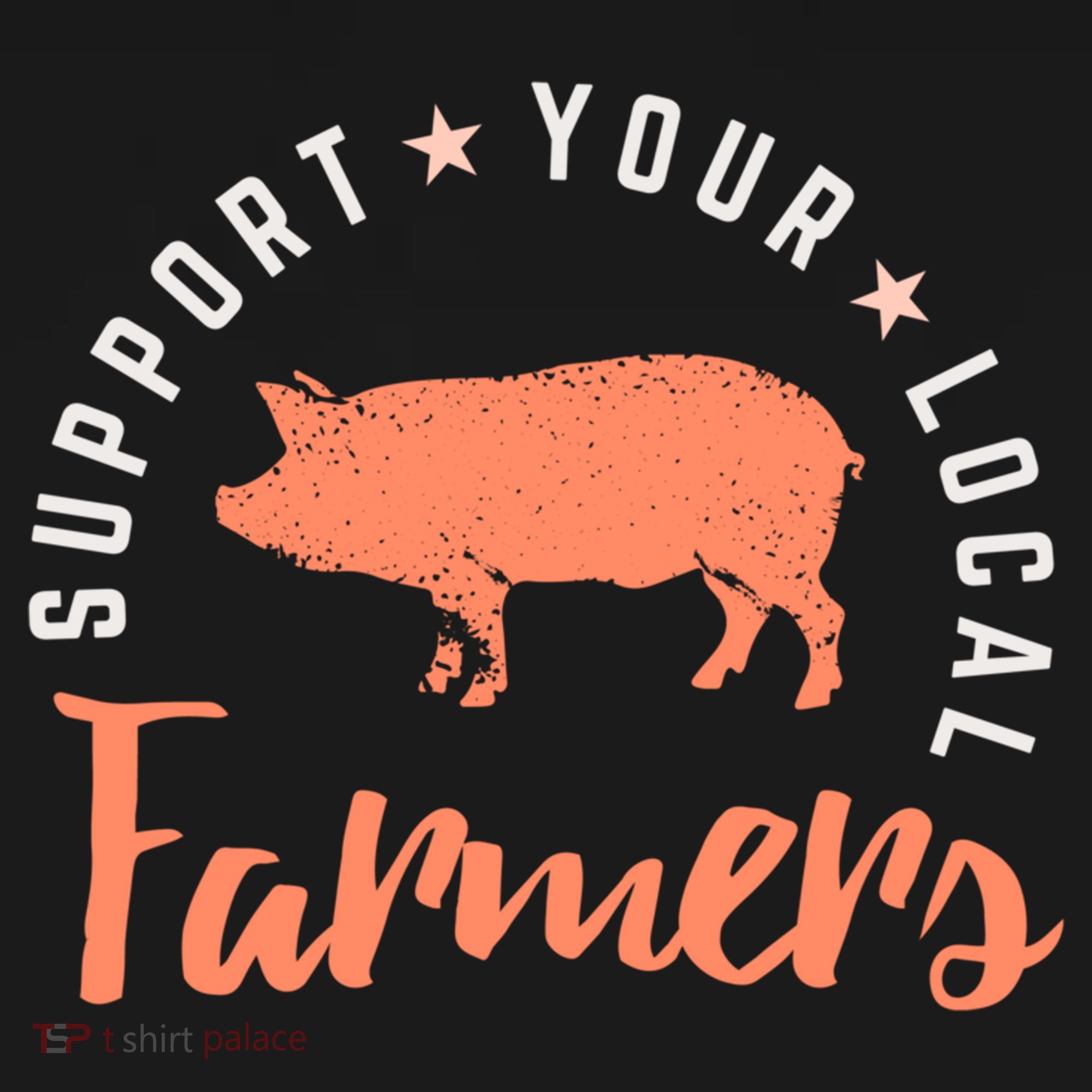 Support Your Local Farmers (Pig) Funny Gift Farming Gift Cute Gift Women's Hoodie