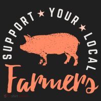 Support Your Local Farmers (Pig) Funny Gift Farming Gift Cute Gift Golf Towel thumb 3