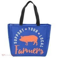 Support Your Local Farmers (Pig) Funny Gift Farming Gift Cute Gift Tote Bag thumb 0