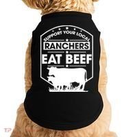 Support Your Local Ranchers Eat Beef Proud Farmer Present Gift Doggie Tank thumb 0