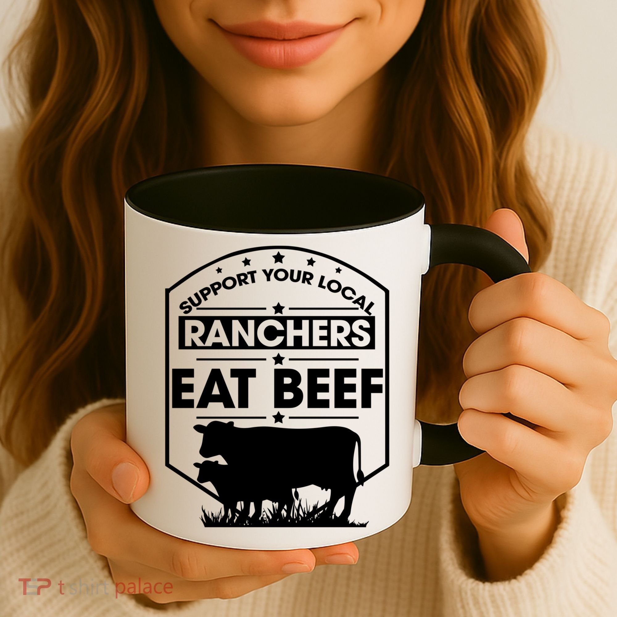 Support Your Local Ranchers Eat Beef Proud Farmer Present Gift Coffee Mug