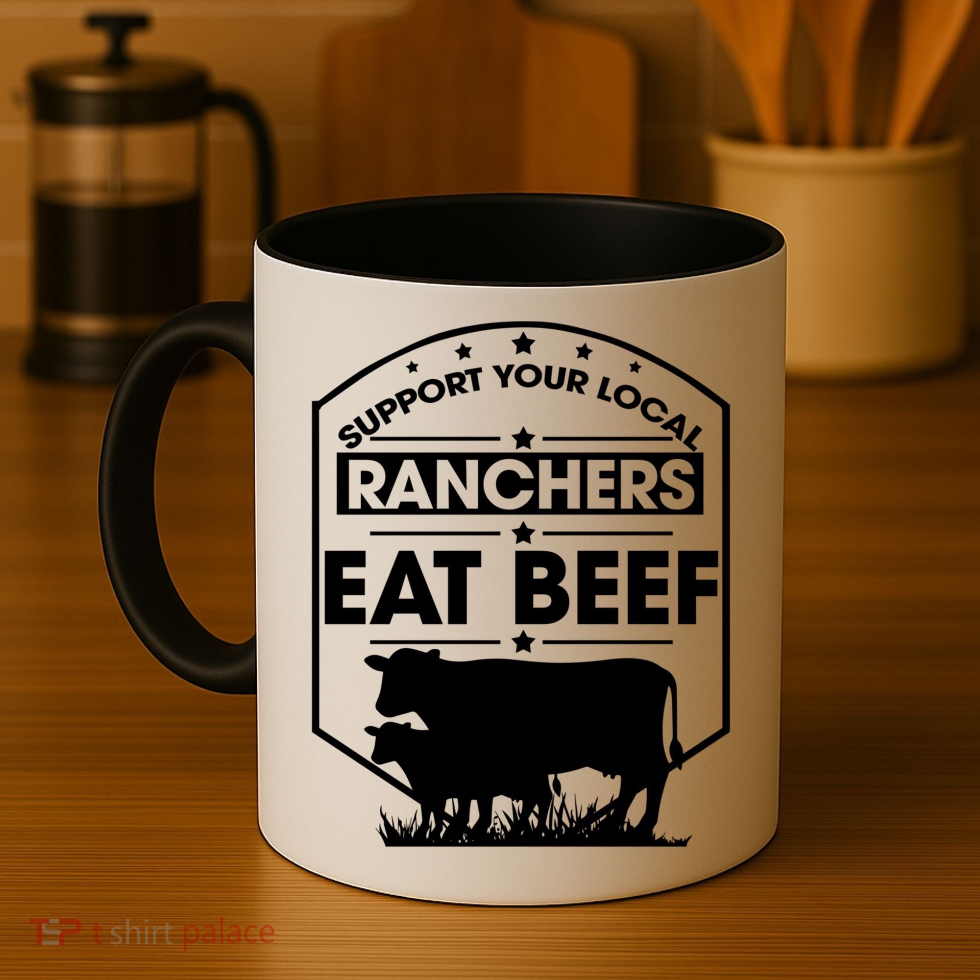Support Your Local Ranchers Eat Beef Proud Farmer Present Gift Coffee Mug