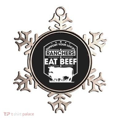 Support Your Local Ranchers Eat Beef Proud Farmer Present Gift Ornament