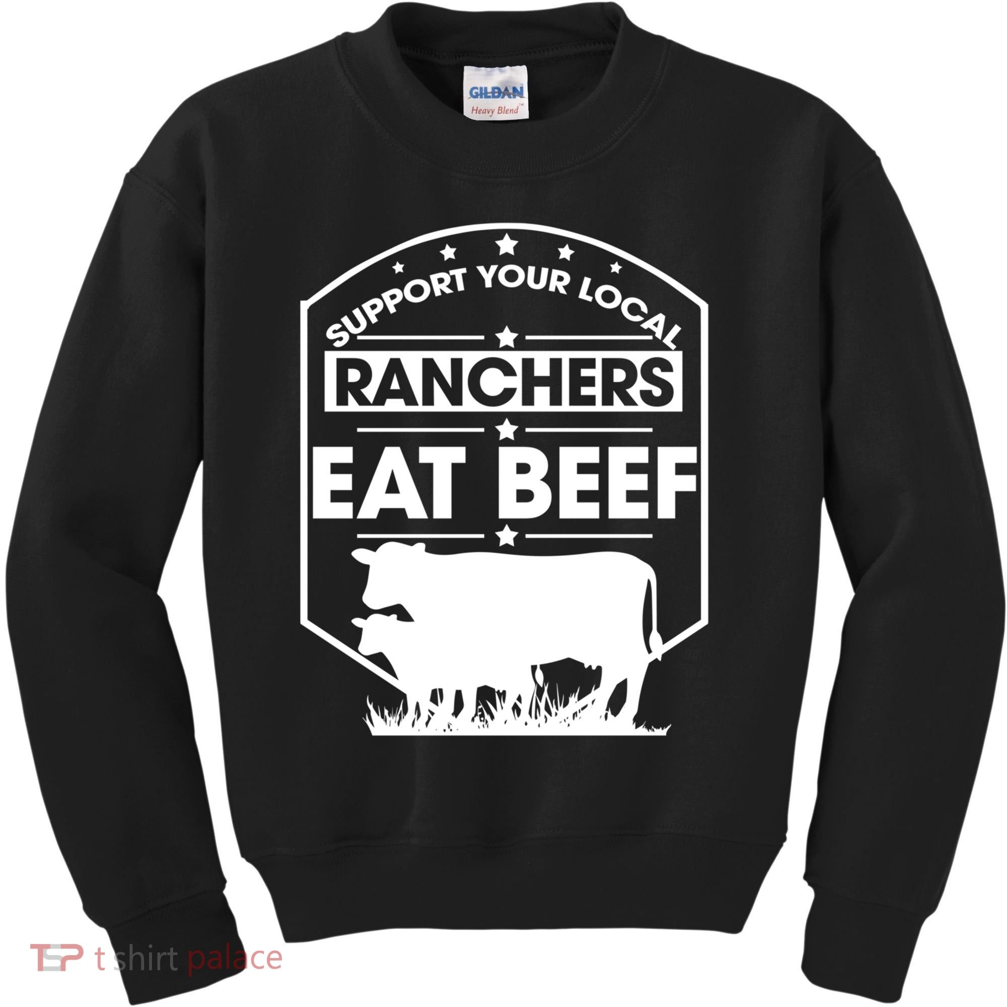 Support Your Local Ranchers Eat Beef Proud Farmer Present Gift Kids Sweatshirt