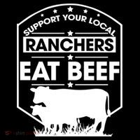 Support Your Local Ranchers Eat Beef Proud Farmer Present Gift Kids Sweatshirt thumb 2