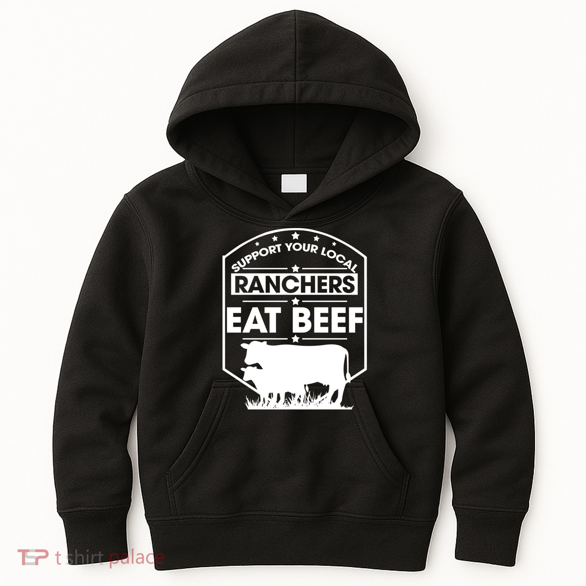 Support Your Local Ranchers Eat Beef Proud Farmer Present Gift Kids Hoodie