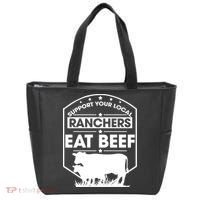 Support Your Local Ranchers Eat Beef Proud Farmer Present Gift Tote Bag thumb 0