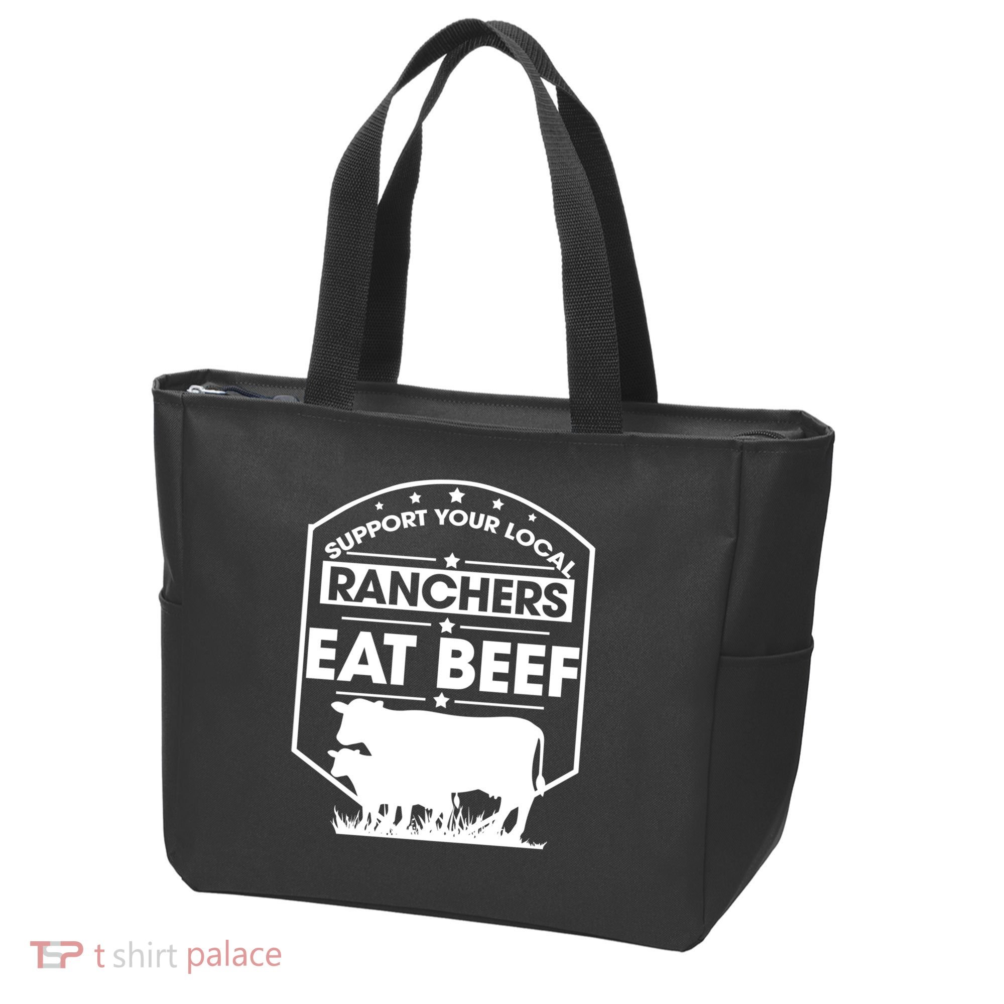 Support Your Local Ranchers Eat Beef Proud Farmer Present Gift Tote Bag
