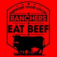 Support Your Local Ranchers Eat Beef Proud Farmer Present Gift Santa Hat thumb 1