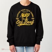 Support Your Local Farmer Eat Beef Gift Women's Sweatshirt thumb 0