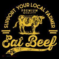 Support Your Local Farmer Eat Beef Gift Doggie Tank thumb 4