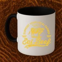 Support Your Local Farmer Eat Beef Gift Coffee Mug thumb 2
