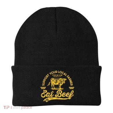 Support Your Local Farmer Eat Beef Gift Beanie