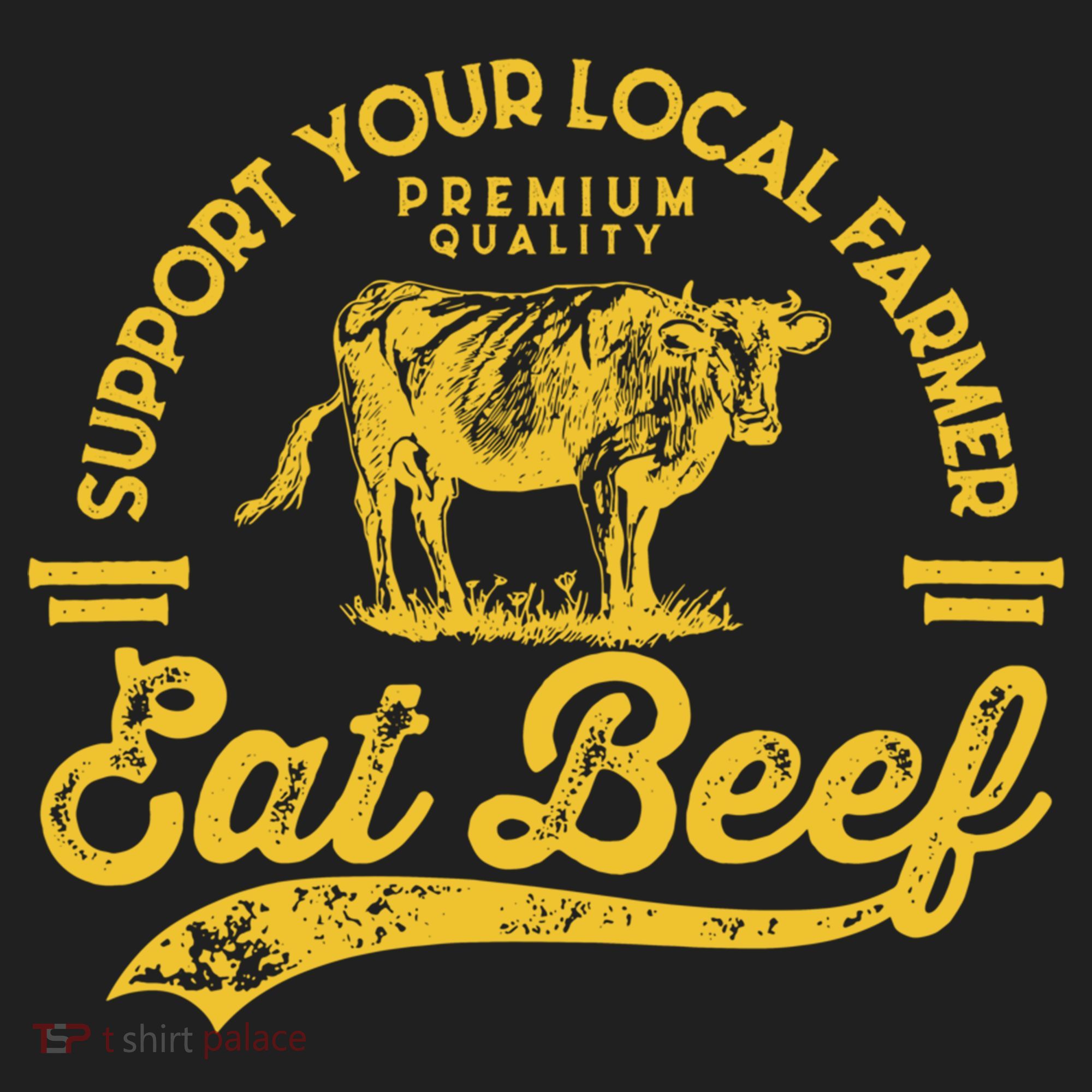 Support Your Local Farmer Eat Beef Gift Beanie