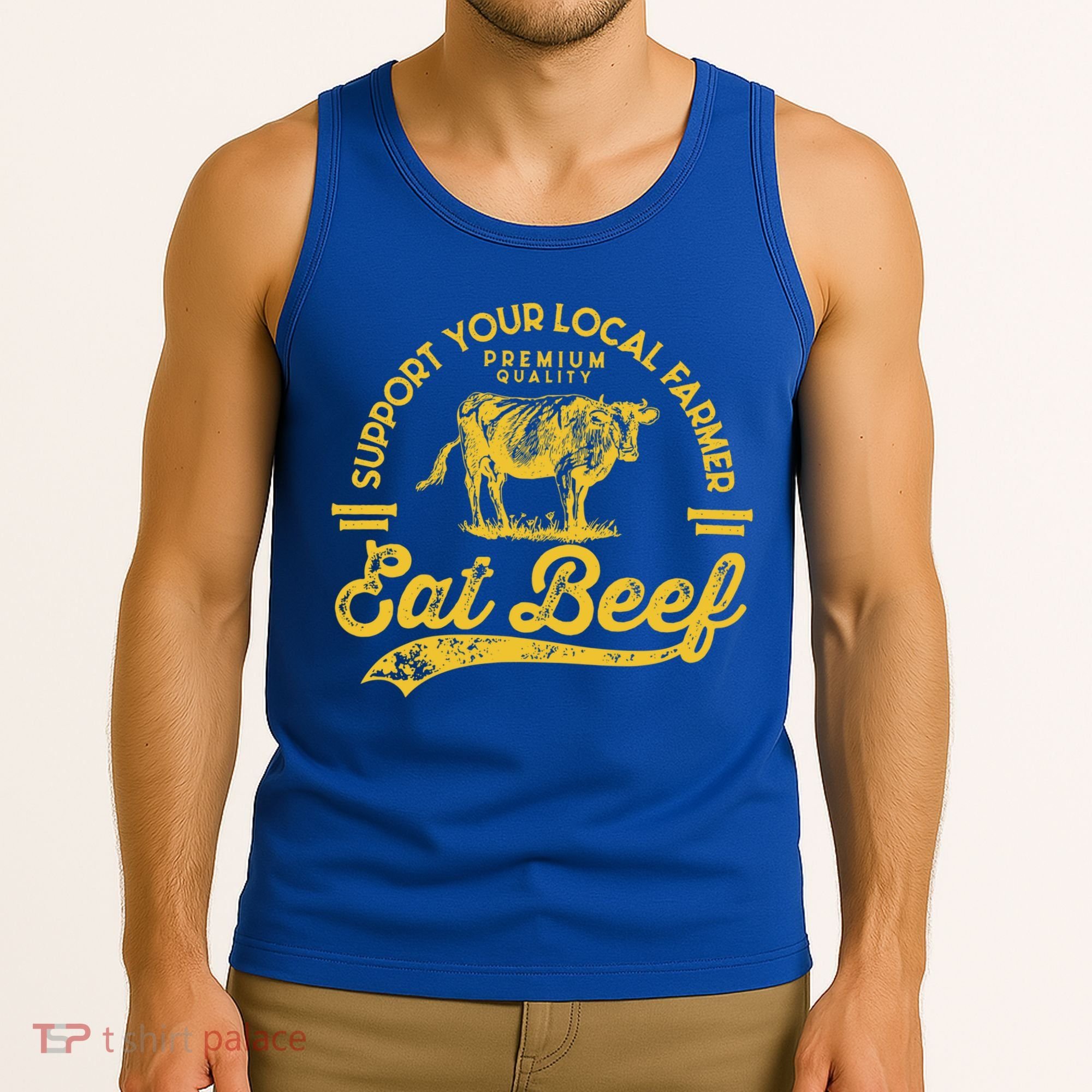 Support Your Local Farmer Eat Beef Gift Tank Top