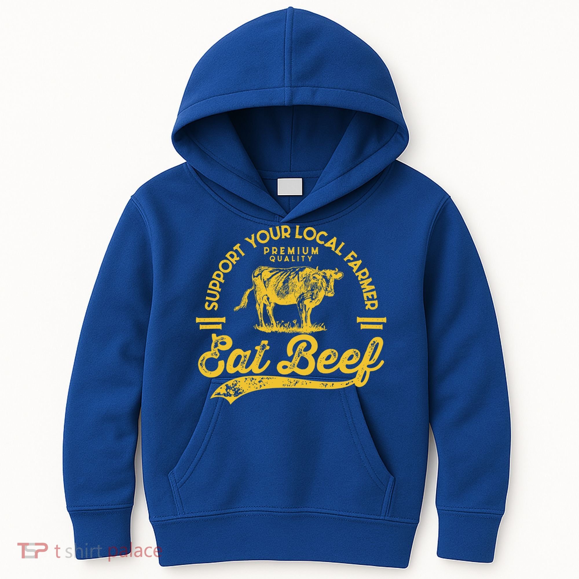Support Your Local Farmer Eat Beef Gift Kids Hoodie