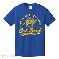 Support Your Local Farmer Eat Beef Gift Kids T-Shirt thumb 0