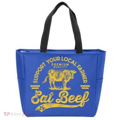 Support Your Local Farmer Eat Beef Gift Tote Bag