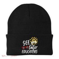 See You Later Educators Schools Out Teacher Beanie thumb 0