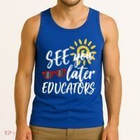 See You Later Educators Schools Out Teacher Tank Top thumb 3