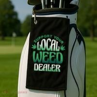 Support Your Local Weed Dealer Golf Towel thumb 2