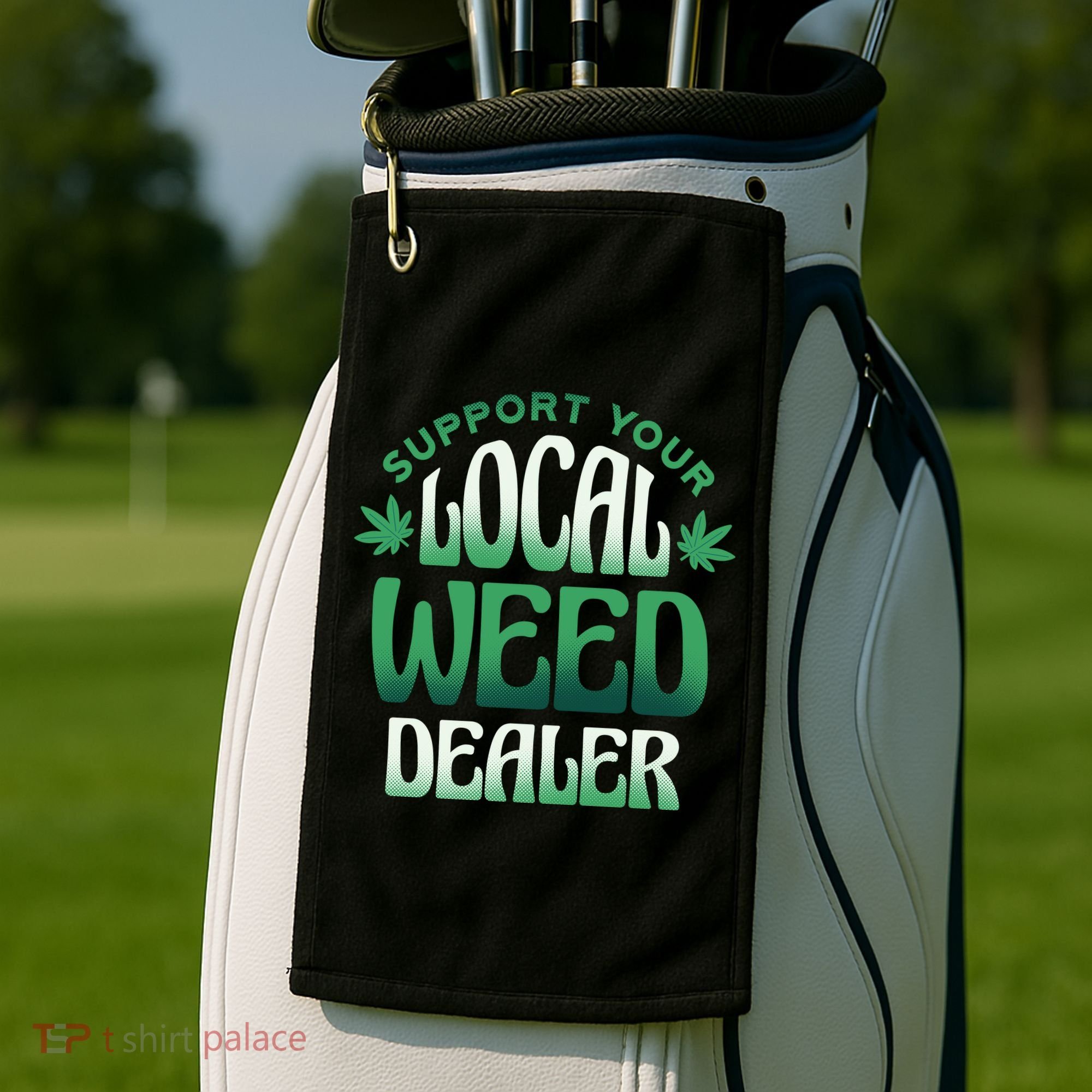 Support Your Local Weed Dealer Golf Towel