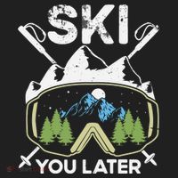Ski You Later Skiing Winter Sport Hat thumb 2