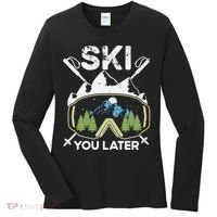 Ski You Later Skiing Winter Sport Women's Long Sleeve Shirt thumb 0