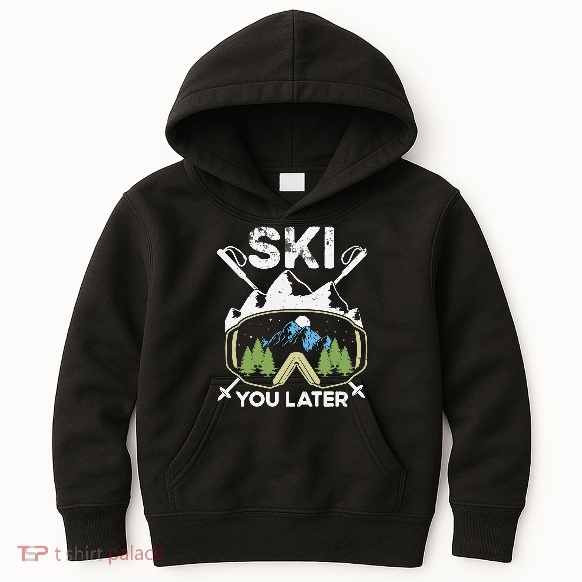 Ski You Later Skiing Winter Sport Kids Hoodie