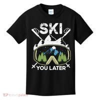 Ski You Later Skiing Winter Sport Kids T-Shirt thumb 0