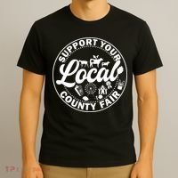 Support Your Local County Fair Animals Farm And Circus Tent T-Shirt thumb 3