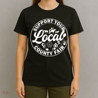 Support Your Local County Fair Animals Farm And Circus Tent T-Shirt thumb 4