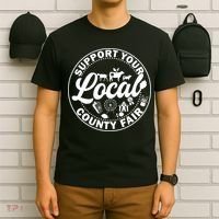 Support Your Local County Fair Animals Farm And Circus Tent T-Shirt thumb 6