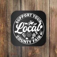 Support Your Local County Fair Animals Farm And Circus Tent Coaster thumb 0
