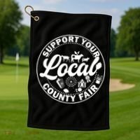 Support Your Local County Fair Animals Farm And Circus Tent Golf Towel thumb 1
