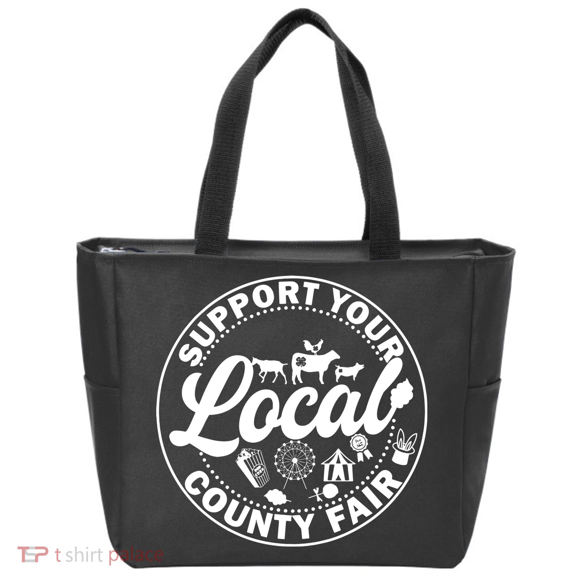 Support Your Local County Fair Animals Farm And Circus Tent Tote Bag