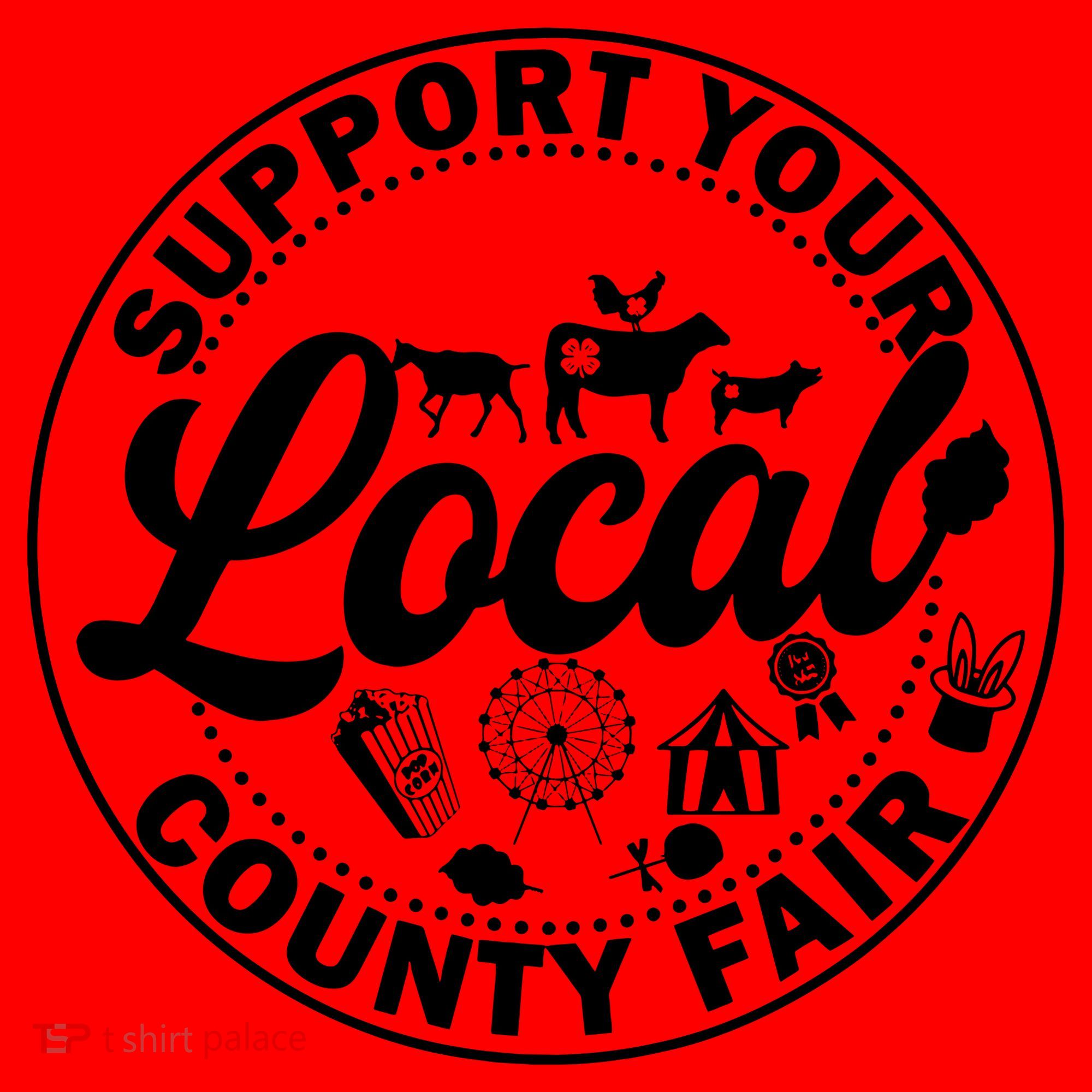 Support Your Local County Fair Animals Farm And Circus Tent Santa Hat