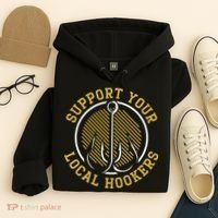 Support Your Local Hookers Fishing Fisherman Master Baiter Hoodie thumb 4