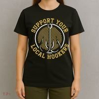 Support Your Local Hookers Fishing Fisherman Master Baiter T-Shirt thumb 4