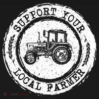 Support Your Local Farmer Letter Print Tractors Farming Gift Long Sleeve Shirt thumb 2