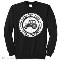 Support Your Local Farmer Letter Print Tractors Farming Gift Sweatshirt thumb 0