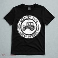 Support Your Local Farmer Letter Print Tractors Farming Gift T-Shirt thumb 5