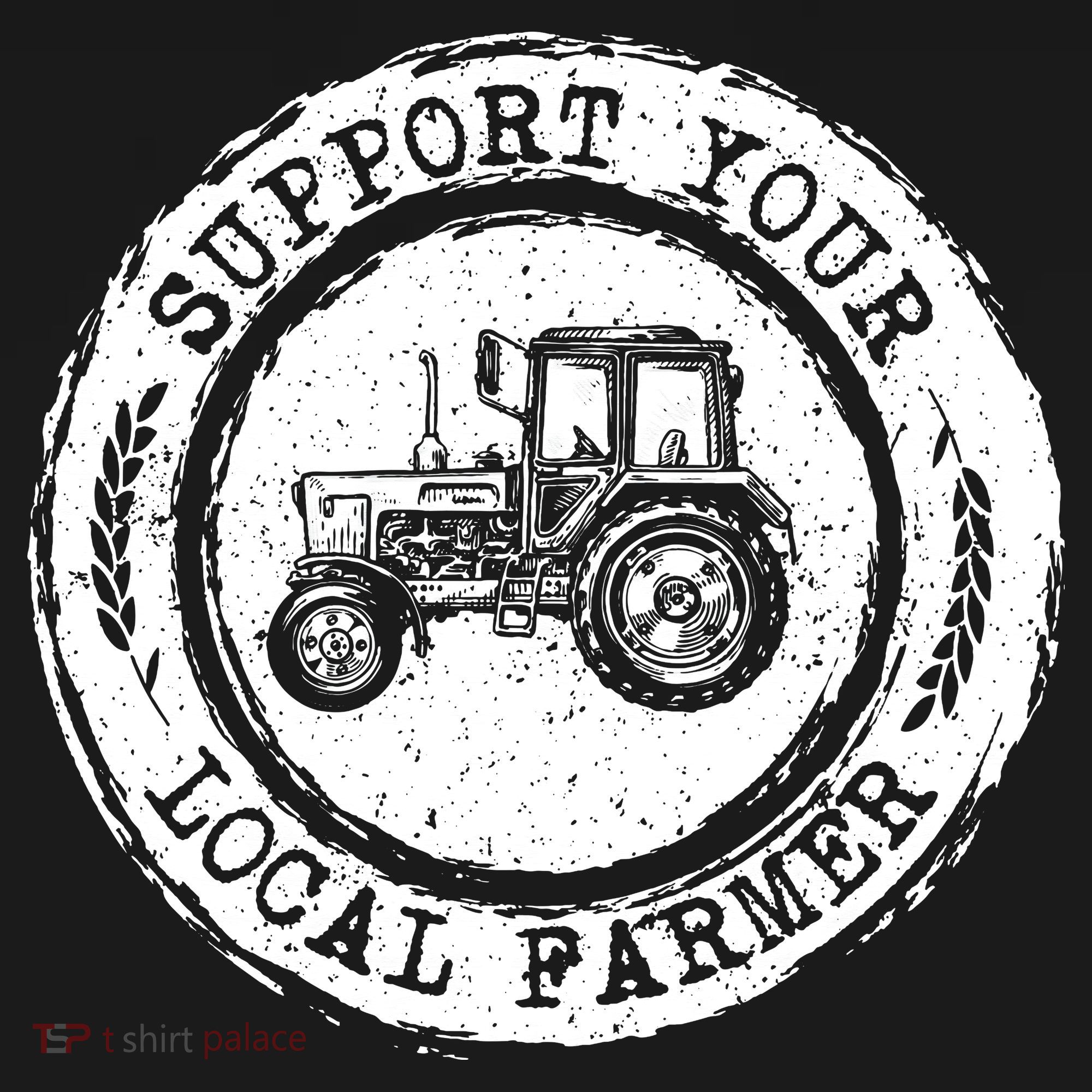 Support Your Local Farmer Letter Print Tractors Farming Gift Women's Hoodie